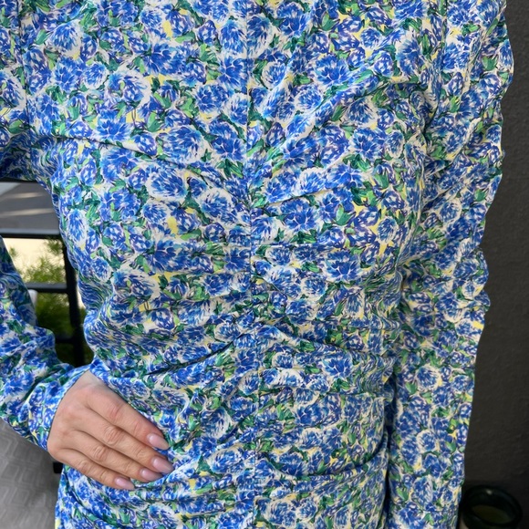 Zara flower printed cotton blouse - Picture 3 of 13